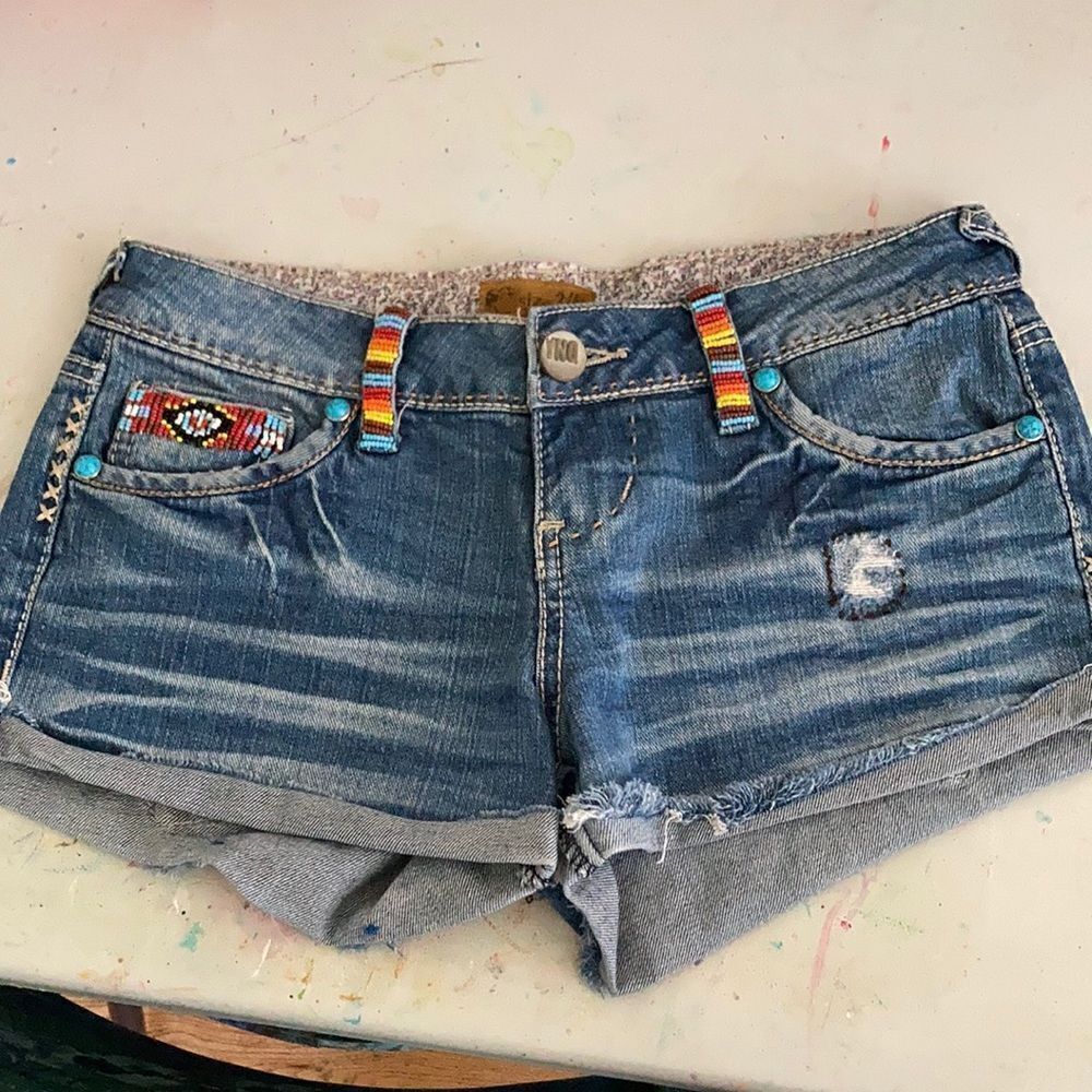 YNQ Denim Short Shorts